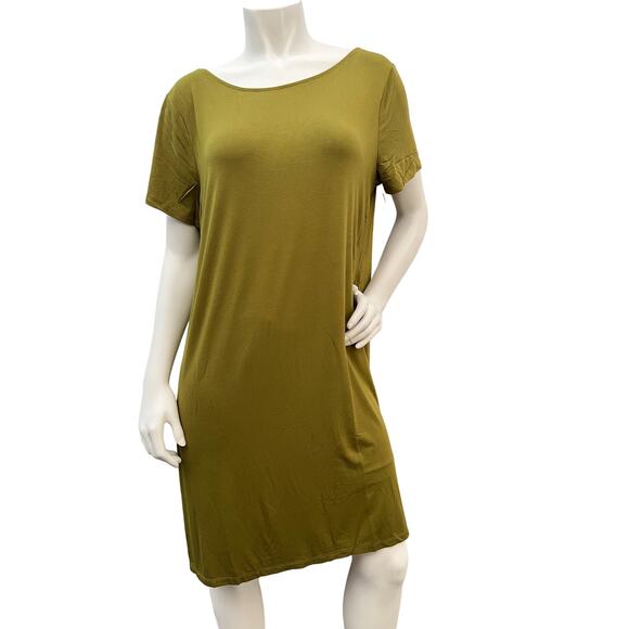 Daily Ritual Women's Jersey Regular-Fit Ballet-Back t-Shirt Olive Green Dress XL - Picture 10 of 11